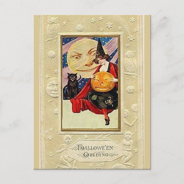 KRW Vintag Halloween Postkarte (Vorderseite)
