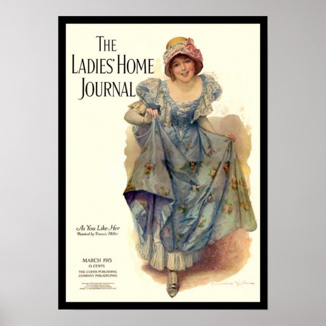 KRW Vintag Ladys Zuhause Journal 1915 Magazine Poster (Vorne)