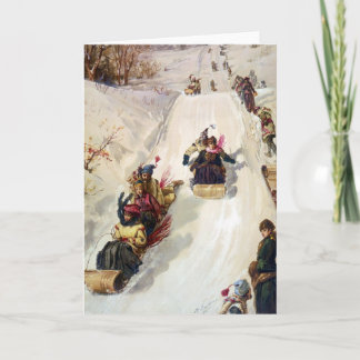 KRW Vintag Tabogganing 1886 Karte