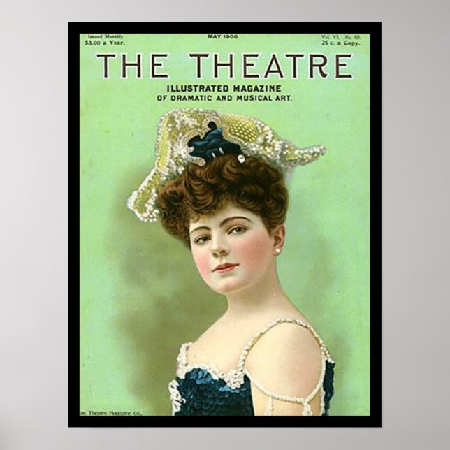 KRW Vintag Theater 1906 Zeitschrift Cover Print Poster (Vorne)