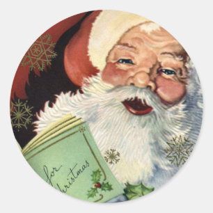 KRW Vintag Weihnachtsaufkleber Runder Aufkleber