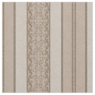 KRW Vintage Elegante Beige-Rollenstreifen-Stoff Stoff