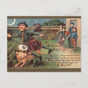 KRW Vintage Halloween Postcard Postkarte