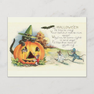 KRW Vintage Halloween Postkarte