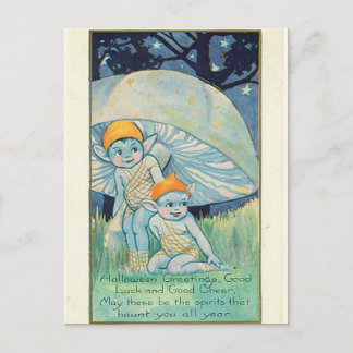 KRW Vintages Halloween Postkarte