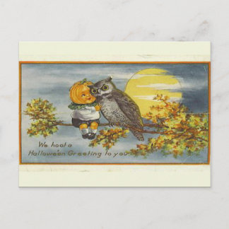 KRW Vintages Halloween Postkarte