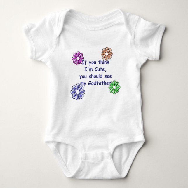 KRW, wenn Sie denken, dass ich niedlich bin, sehen Baby Strampler (Vorderseite)