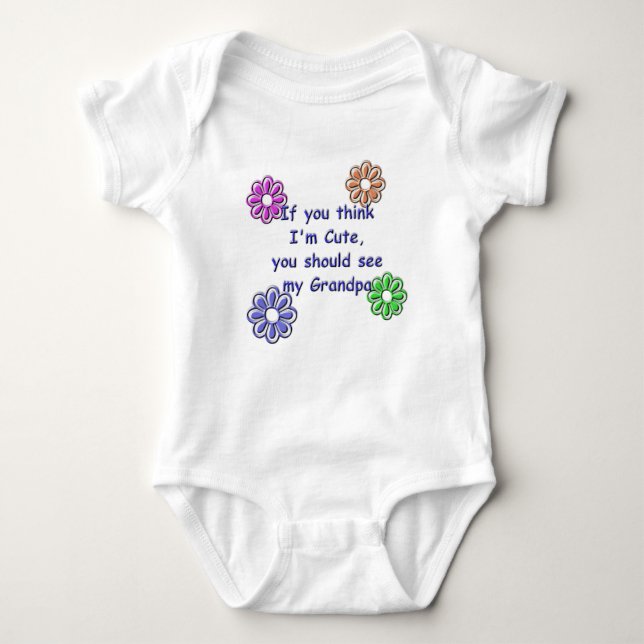 KRW, wenn Sie denken, dass ich niedlich bin, sehen Baby Strampler (Vorderseite)