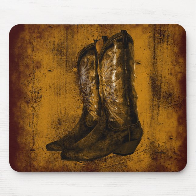 KRW-Western-Abnutzungs-Cowboystiefel Mousepad (Vorne)