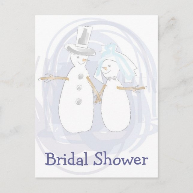 KRW Winter Snowmen Custom Shower Einladung (Vorderseite)