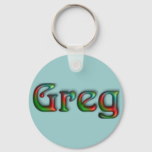 KRWhippie-Nut-Namen-Schlüsselanhänger - Greg Schlüsselanhänger
