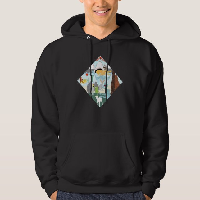 Kryptid-Kreaturland Hoodie (Vorderseite)