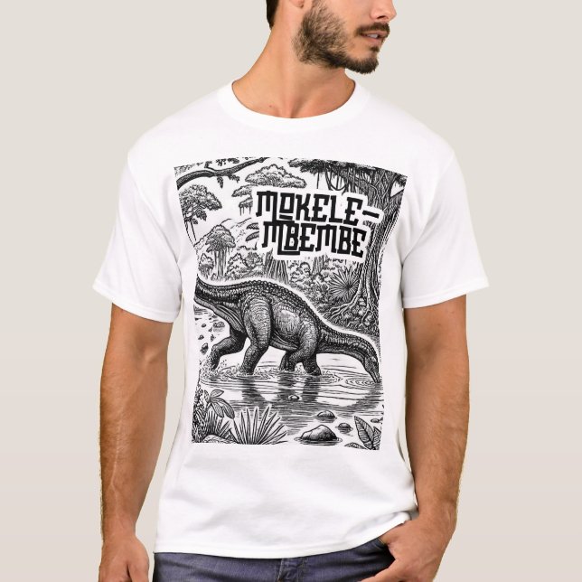 Kryptid-Verschwörung - Mokele-Mbembe T-Shirt (Vorderseite)