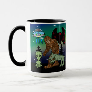 Kryptiden, Bigfoot, Sasquatch, Mothman, Alien, UFO Tasse