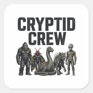Kryptiden-Crew — Bigfoot Mothman Nessie Aufkleber