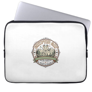 Kryptiden-Katze Kryptiden-Katze Vintage-Vektor-Art Laptopschutzhülle