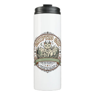 Kryptiden-Katze Kryptiden-Katze Vintage-Vektor-Art Thermosbecher