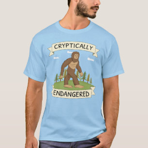 Kryptisch gefährdeter Bigfoot Lustig T-Shirt