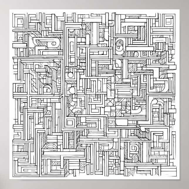 Kryptische Kunst-Herausforderung: Urban Cipher Gra Poster (Vorne)
