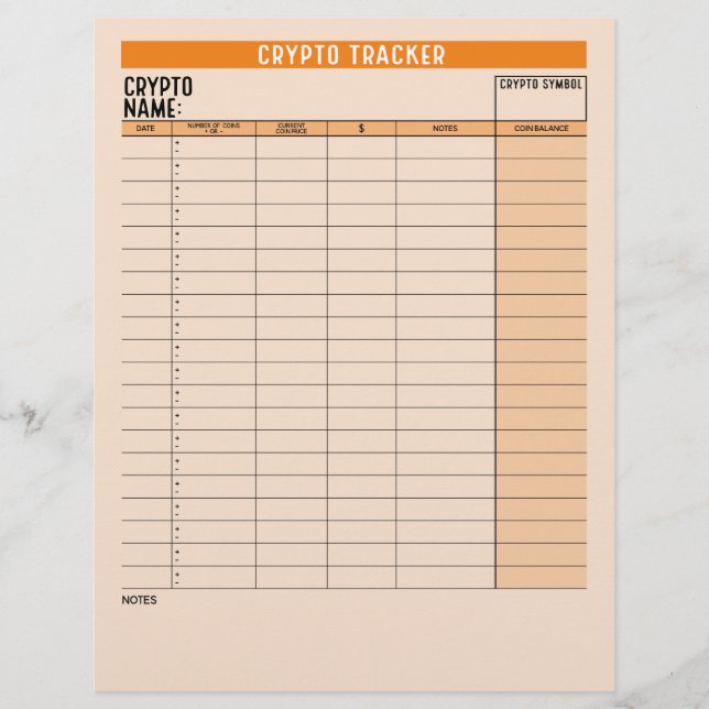 Krypto-Asset-Tracker mit Münzsaldo, Übertragung Flyer (Vorne)
