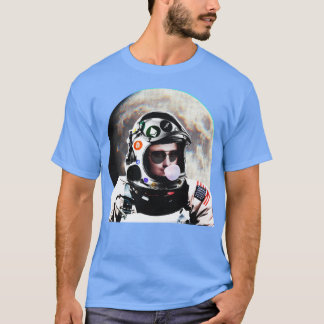 Krypto Astronaut Moona Lisa glänzt Ästhetik T-Shirt