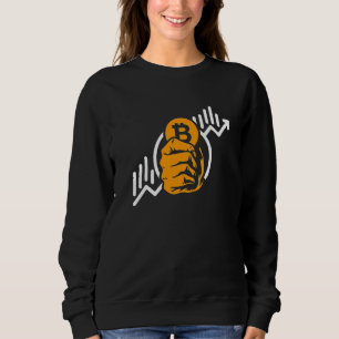 Krypto Bitcoin Münze Anstieg Symbol Blockchain Inv Sweatshirt