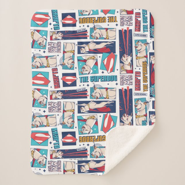 Krypto Comic Panel Muster Sherpadecke (Vorderseite)