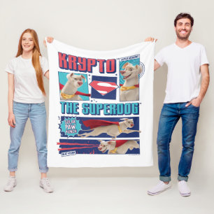 Krypto Die Super-Dog-Comic-Panels Fleecedecke