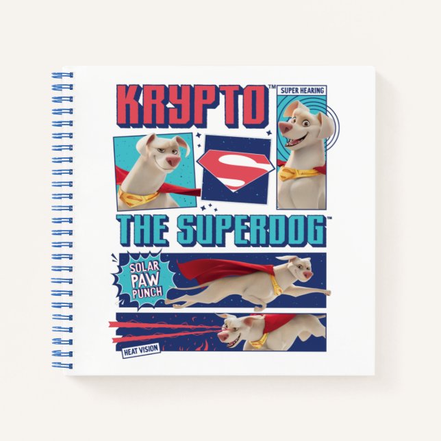 Krypto Die Super-Dog-Comic-Panels Notizbuch (Vorderseite)
