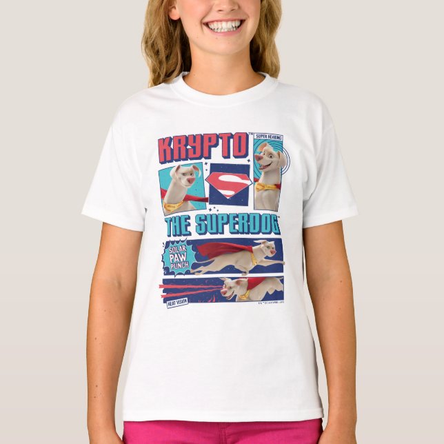 Krypto Die Super-Dog-Comic-Panels T-Shirt (Vorderseite)