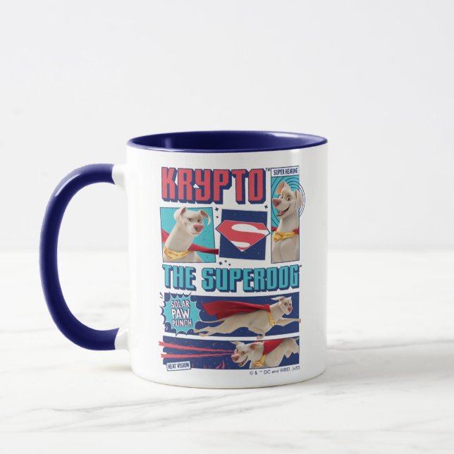 Krypto Die Super-Dog-Comic-Panels Tasse (Links)
