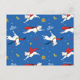 Krypto Flying Pattern Postkarte