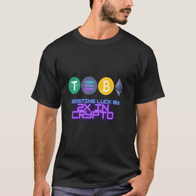 Krypto-Glückssteigerung, Blockchain-Händler - Verb T-Shirt (Vorderseite)