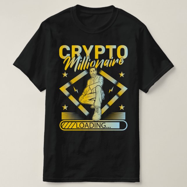 KRYPTO-MILLIONAIRE-LADUNG - FUNNY KRYPTOCURRENCY T-Shirt (Design vorne)