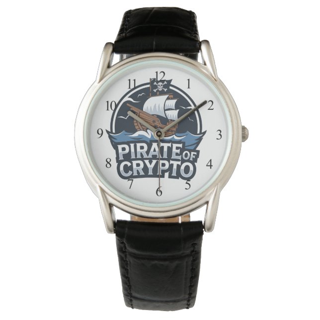 Krypto-Pirat Armbanduhr (Vorderseite)
