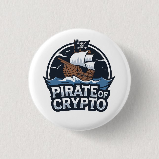 Krypto-Pirat Button (Vorderseite)