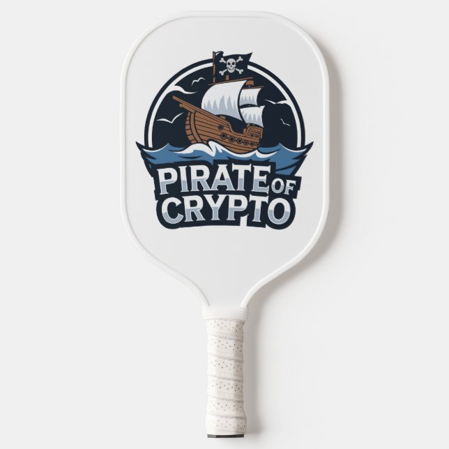 Krypto-Pirat Pickleball Schläger (Vorderseite)