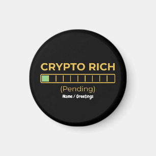 Krypto-Reicher wartet lustige Ladeleiste Investor Magnet