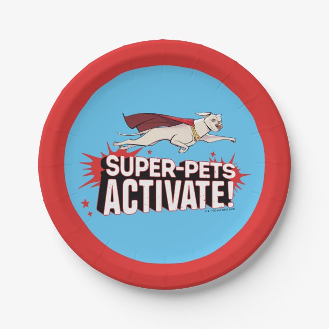 Krypto: Super-Pets aktivieren! Pappteller (Vorderseite)