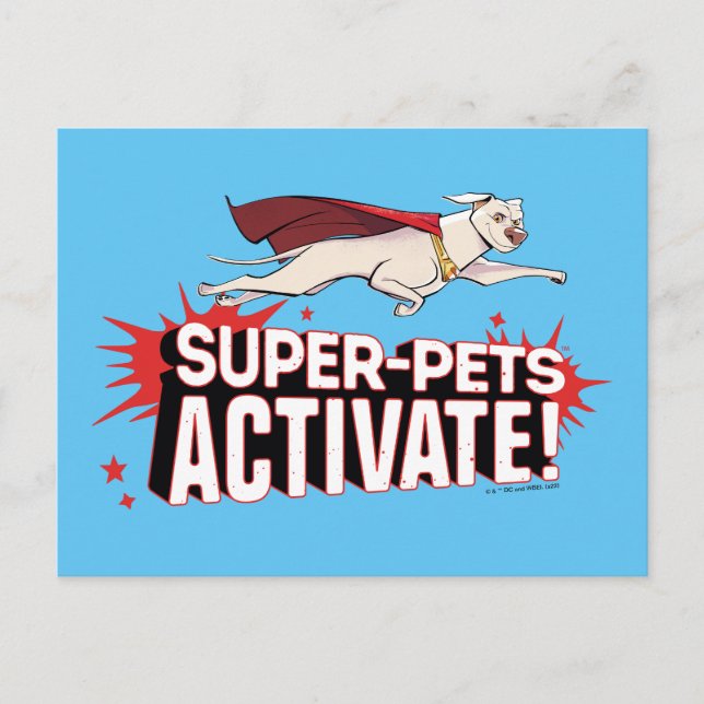 Krypto: Super-Pets aktivieren! Postkarte (Vorderseite)