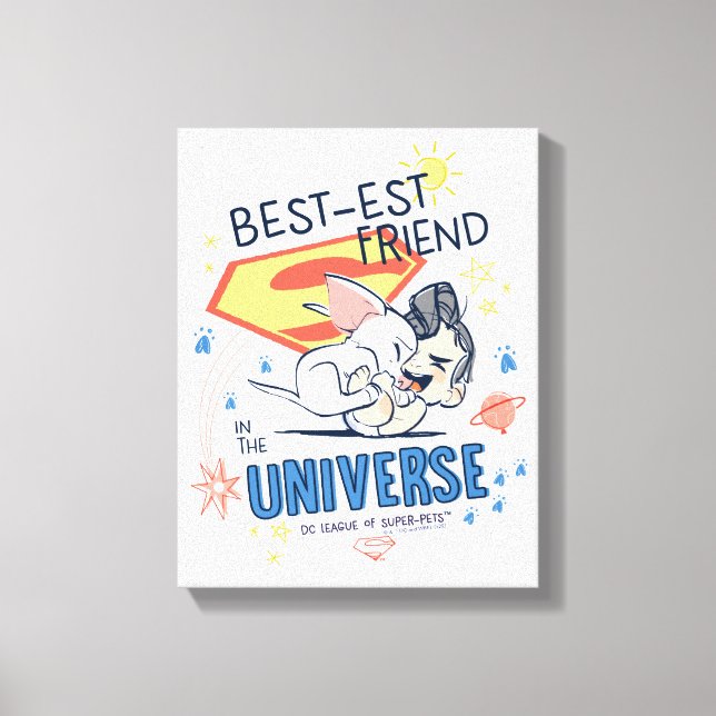 Krypto & Superman: Der beste Freund im Universum Leinwanddruck (Vorderseite)