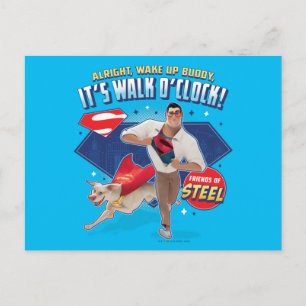 Krypto & Superman - Es ist Walk O'Clock! Postkarte