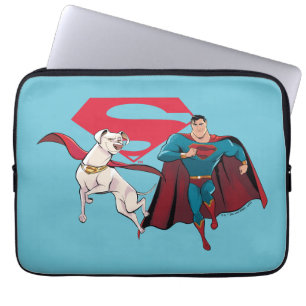 Krypto und Superman Laptopschutzhülle