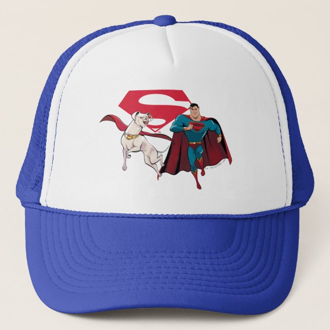 Krypto und Superman Truckerkappe (Vorderseite)
