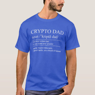 Krypto-Vater Kryptowährung-Vater-Wörterbuch-Vater- T-Shirt