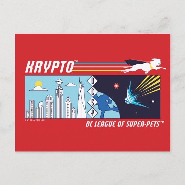 Krypto Weltraum zur Metropole Postkarte (Vorderseite)