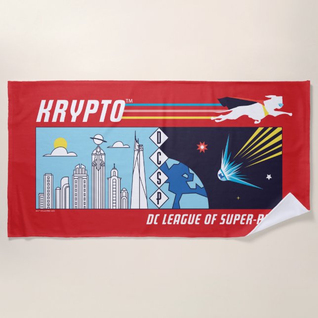 Krypto Weltraum zur Metropole Strandtuch (Vorderseite)
