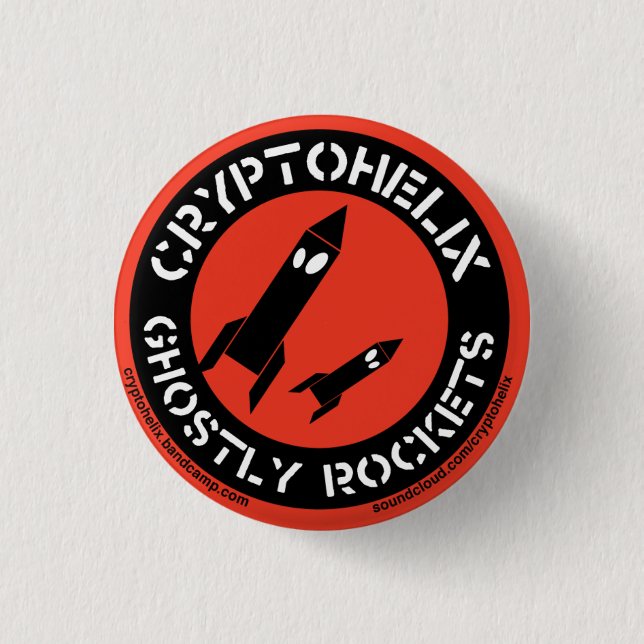 Kryptohelix - Ghosting-Raketen (RED) Button (Vorderseite)