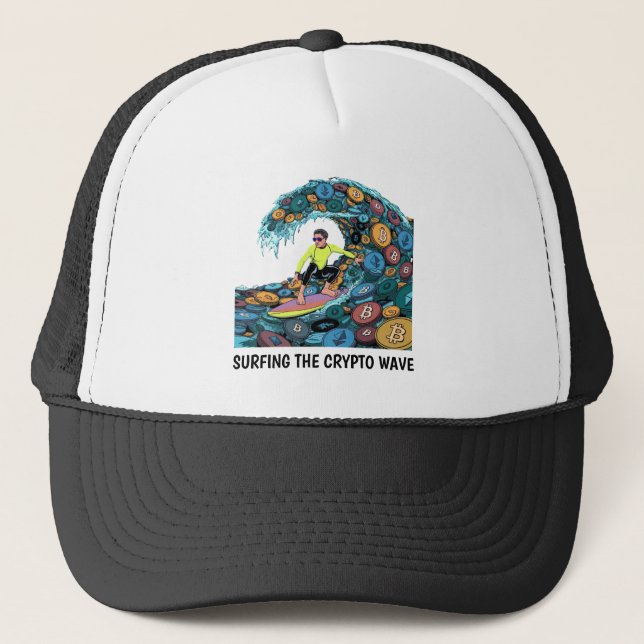 Kryptohut surfen truckerkappe (Vorderseite)