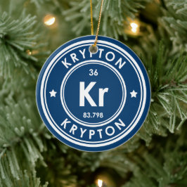 Krypton Element Blue Keramik Ornament